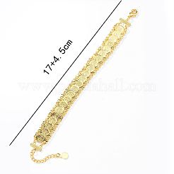 Brass Coin Link Chain Bracelet&nbsp;QR2720-1