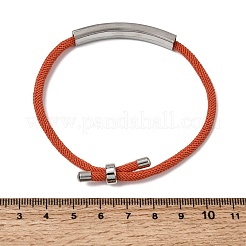 Round Nylon Milan Cord Slider Bracelet Making&nbsp;BJEW-L722-01P-11