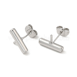 Column Brass Stud Earring Findings&nbsp;KK-M270-36P