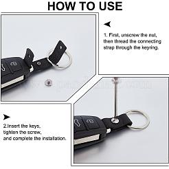 4Pcs Cowhide Leather Keychain with Screw&nbsp;FIND-GF0008-73B-02