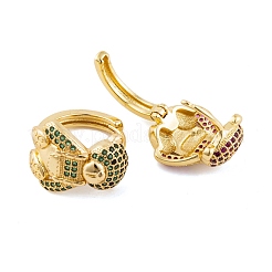 Brass Micro Pave Cubic Zirconia Earrings&nbsp;EJEW-E309-06G