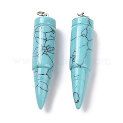 Synthetic Turquoise Pointed Pendants&nbsp;G-D850-12