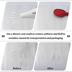 2Pcs Faux Fur Squares Fabric&nbsp;DIY-GF0011-26B