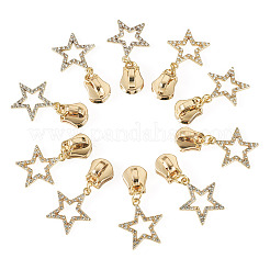 20Pcs Alloy Rhinestone Replacement Zipper Sliders&nbsp;HJEW-TAC0154