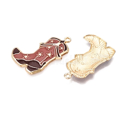 Rack Plating Alloy Enamel Pendants&nbsp;ENAM-N056-384KCG-02