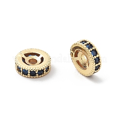 Brass Micro Pave Cubic Zirconia Beads&nbsp;KK-R216-10B-KCG01