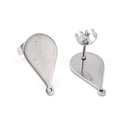 Non-Tarnish 201 Stainless Steel Stud Earring Findings&nbsp;STAS-G277-04P