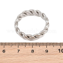 Twisted Braided Chain Shape 304 Stainless Steel Finger Rings for Men&nbsp;SA-CBA3D5E-01P