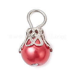 9Pcs 9 Colors Baking Paint Pearlized Glass Pearl Pendants&nbsp;PALLOY-JF04231-02