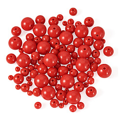 100Pcs 5 Styles Opaque Acrylic Beads&nbsp;MACR-TADJ0001-12A