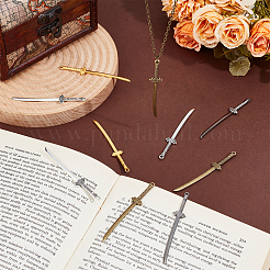 40Pcs 4 Colors Tibetan Style Alloy Big Pendants&nbsp;FIND-UN0003-35B
