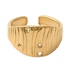 304 Stainless Steel Hollow Open Cuff Rings for Women&nbsp;STAS-D085-31G