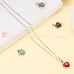 12Pcs 6 Style Natural Gemstone Pendants&nbsp;G-LS0002-10
