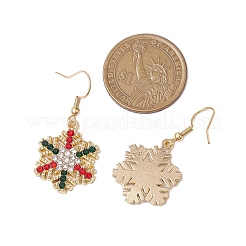 Christmas Alloy Rhinestone Dangle Earrings&nbsp;EJEW-JE06121-02