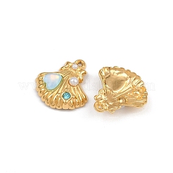 304 Stainless Steel Rhinestone Pendants&nbsp;STAS-P410-15G