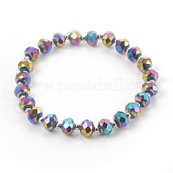 Electroplate Glass Stretch Bracelets&nbsp;BJEW-JB04017-03