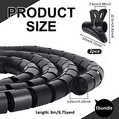 Plastic Wire Cable Spiral Wrap Cover&nbsp;DIY-WH0308-912A