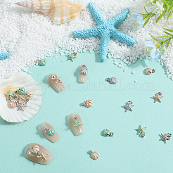 32Pcs 8 Styles Alloy Enamel Cabochons&nbsp;DIY-CP0011-23