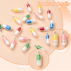 5 Colors Translucent Plastic Pendants&nbsp;KY-YW0001-81A