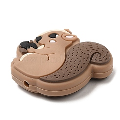Squirrel Food Grade Eco-Friendly Silicone Focal Beads&nbsp;SIL-Q017-01B
