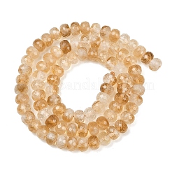 Heated Natural Citrine Beads Strands&nbsp;G-B175-B01-4x6mm
