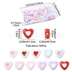 100Pcs Opaque Acrylic Beads&nbsp;OACR-FS0002-48