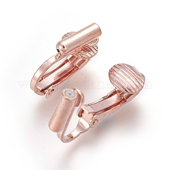 Brass Clip-on Earring Converters Findings&nbsp;KK-L175-01RG