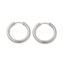 202 Stainless Steel Huggie Hoop Earrings&nbsp;X-EJEW-F111A-20mm-P01
