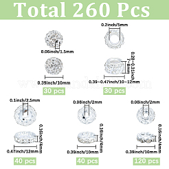 260Pcs 5 Styles Pave Disco Ball Beads&nbsp;RB-SC0001-21