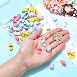 50Pcs Opaque Resin Pendants&nbsp;RESI-CJ0004-46