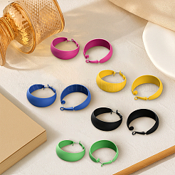 5 Pairs 5 Colors Zinc Alloy Hoop Earrings for Women&nbsp;EJEW-HY0001-24