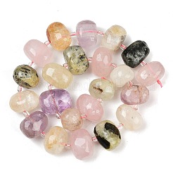 Natural Rose Quartz & Amethyst & Citrine & Quartz Crystal & Lemon Quartz & Prehnite Beads Strands&nbsp;G-F796-B05-01