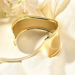 Rack Plating Brass Cuff Bangles&nbsp;BJEW-A137-02G