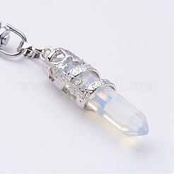 Mixed Stone Pointed Keychain&nbsp;KEYC-P032-F