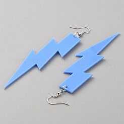 Acrylic Lightning Dangle Earrings&nbsp;EJEW-WH0047-24E