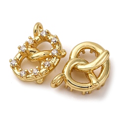 Brass Micro Pave Cubic Zirconia Pendants&nbsp;KK-P308-07G