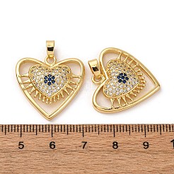 Brass Micro Pave Cubic Zirconia Pendants&nbsp;KK-F903-10G