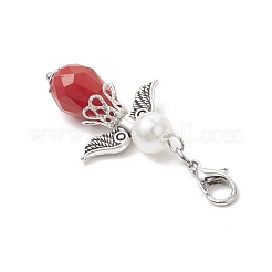 Angel ABS Plastic Imitation Pearl & Acrylic Pendants Decorations&nbsp;HJEW-JM03638