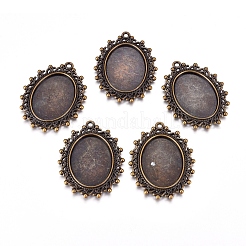 Zinc Alloy Pendant Settings for Cabochon & Rhinestone&nbsp;PALLOY-A15289-AB-LF