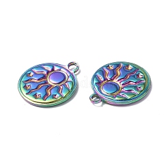 Ion Plating(IP) 304 Stainless Steel Pendant Cabochon Settings&nbsp;STAS-G278-01MC