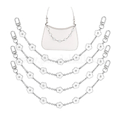 4Pcs Flower Alloy Enamel Alloy Bag Decorative Chains&nbsp;PURS-PH0001-30