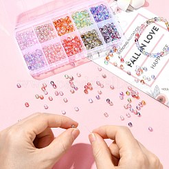 1200Pcs 10 Colors Baking Paint Transparent Glass Beads&nbsp;GLAA-CJ0002-86