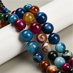 1 Strand  Natural Banded Agate Graduated Beads Strands&nbsp;G-PA0002-04A