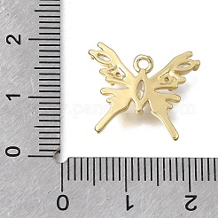 Brass Micro Pave Clear Cubic Zirconia Pendants&nbsp;KK-K427-50G