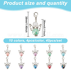 Angel Acrylic & Alloy Pendant Decoration&nbsp;HJEW-HY00004