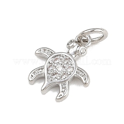 Brass Micro Pave Cubic Zirconia Pendants&nbsp;KK-A269-04E-P
