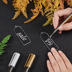 DIY Rectangle with Angle Acrylic Pendant Keychain Making Kits&nbsp;DIY-BC0001-62P