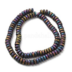 Electroplated Natural Lava Rock Beads Strands&nbsp;G-Q1009-F01-01E