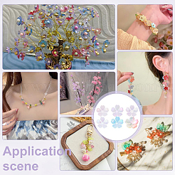 150Pcs 6 Colors Acrylic Imitation Shell Bead Caps&nbsp;SACR-PH0002-36