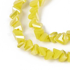 Electroplate Opaque Glass Beads Strands&nbsp;GLAA-N022-4mm-13